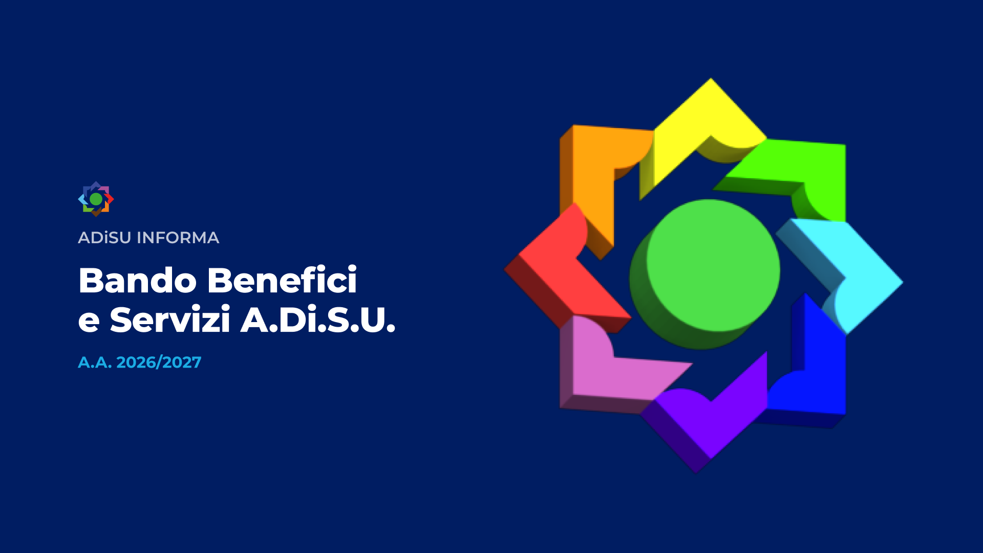 Bando Benefici e Servizi - A.A. 2026/2027 - A.Di.S.U.