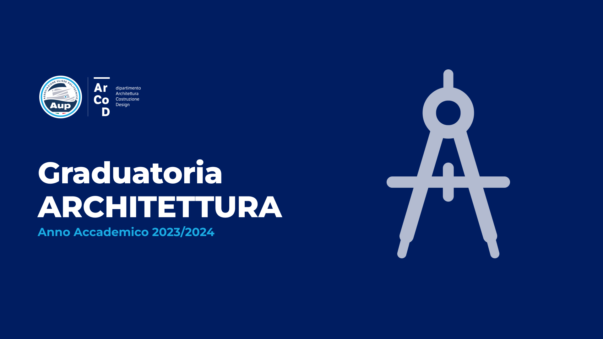 IMMATRICOLAZIONE ARCHITETTURA - A.A. 2023/24
