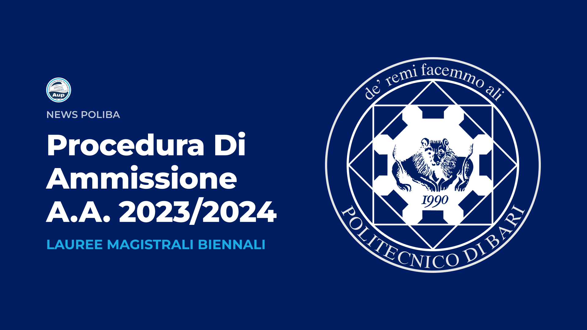 PROCEDURA DI ACCESSO E IMMATRICOLAZIONE ALLE LAUREE MAGISTRALI BIENNALI 2023/2024