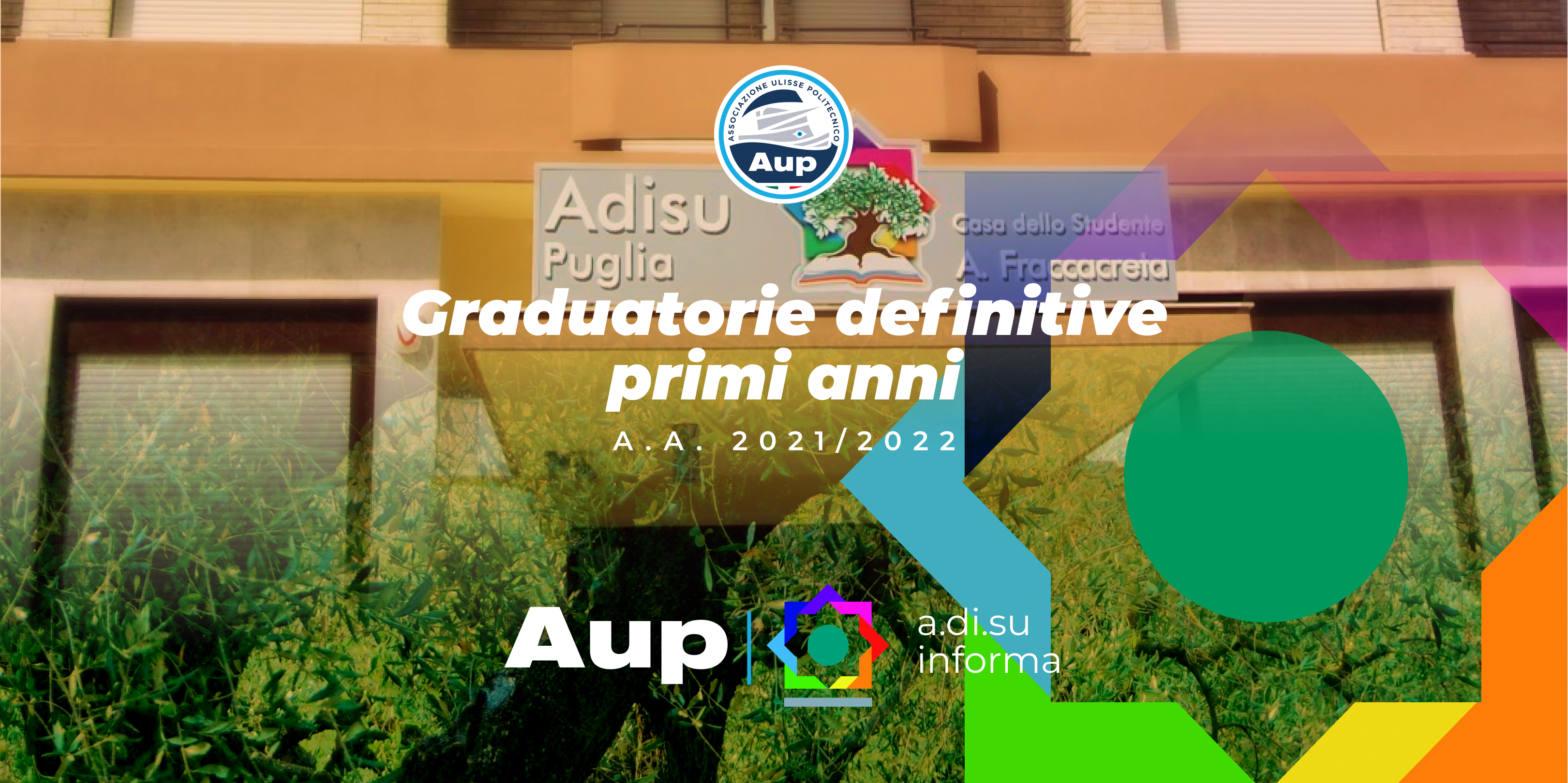 Graduatorie A.Di.S.U. definitive primo anno - A.A. 2021/2022