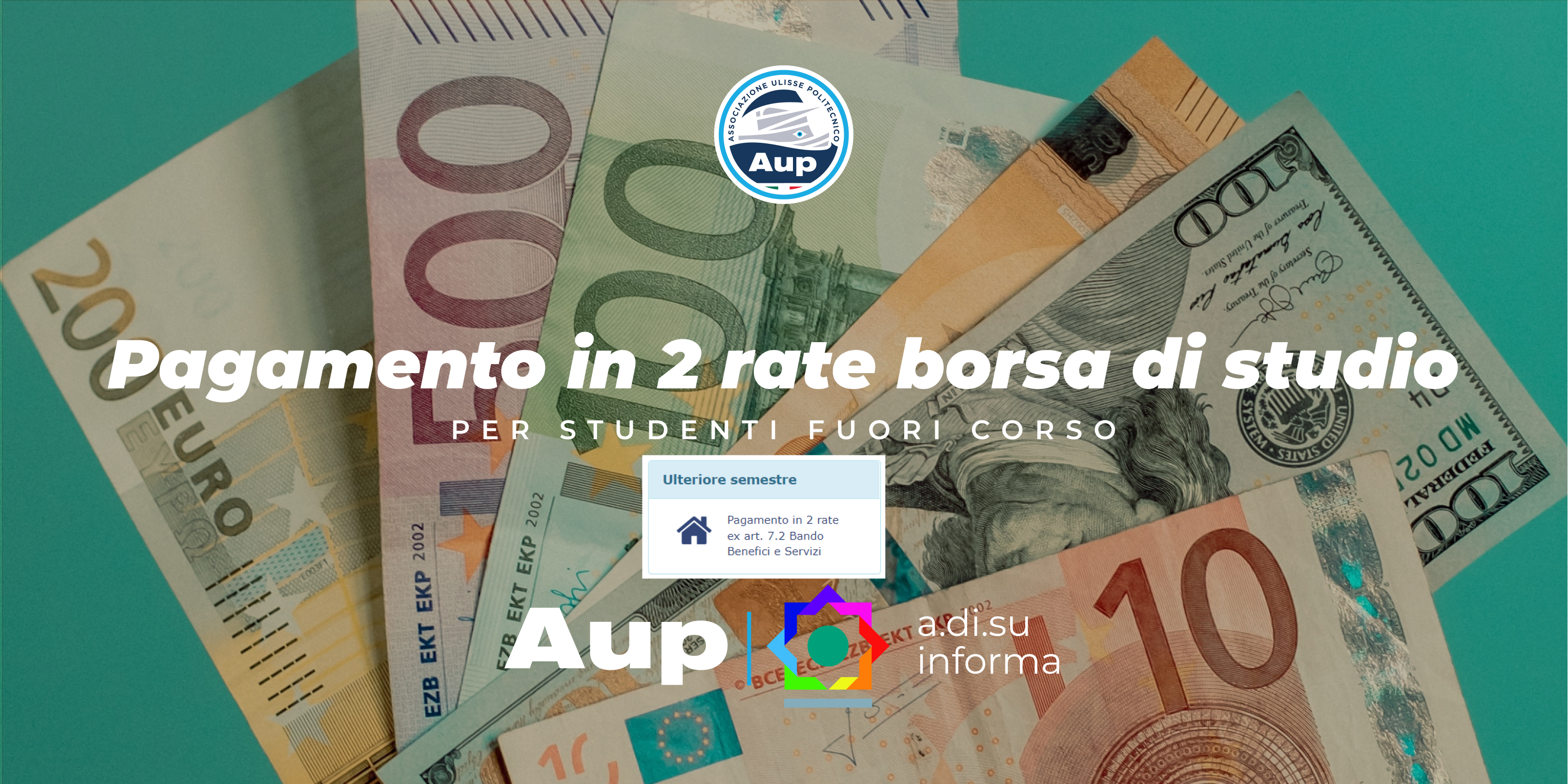 Pagamento in due rate per studenti fuori corso - 2021/2022
