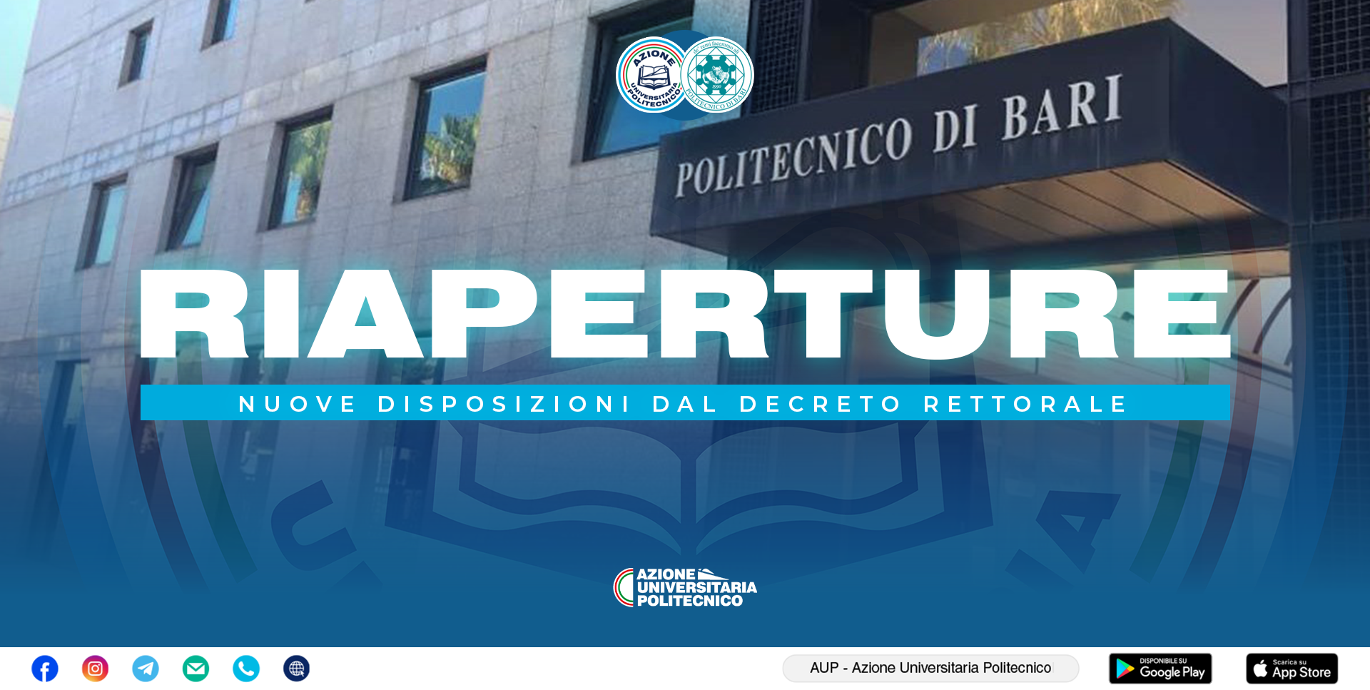 RIAPERTURE - Nuove disposizioni dal decreto rettorale