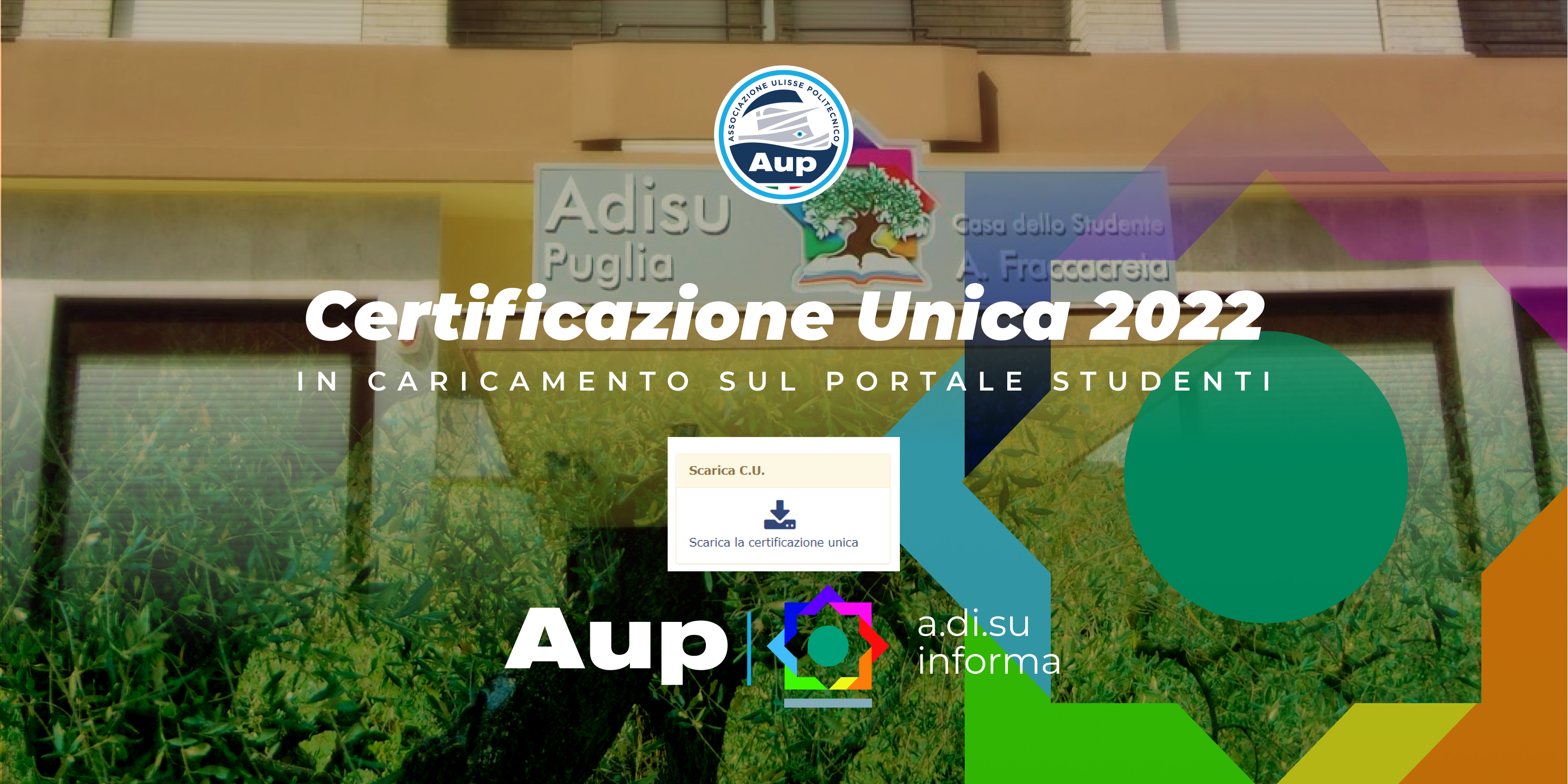 CERTIFICAZIONE UNICA 2022 A.Di.S.U. Puglia