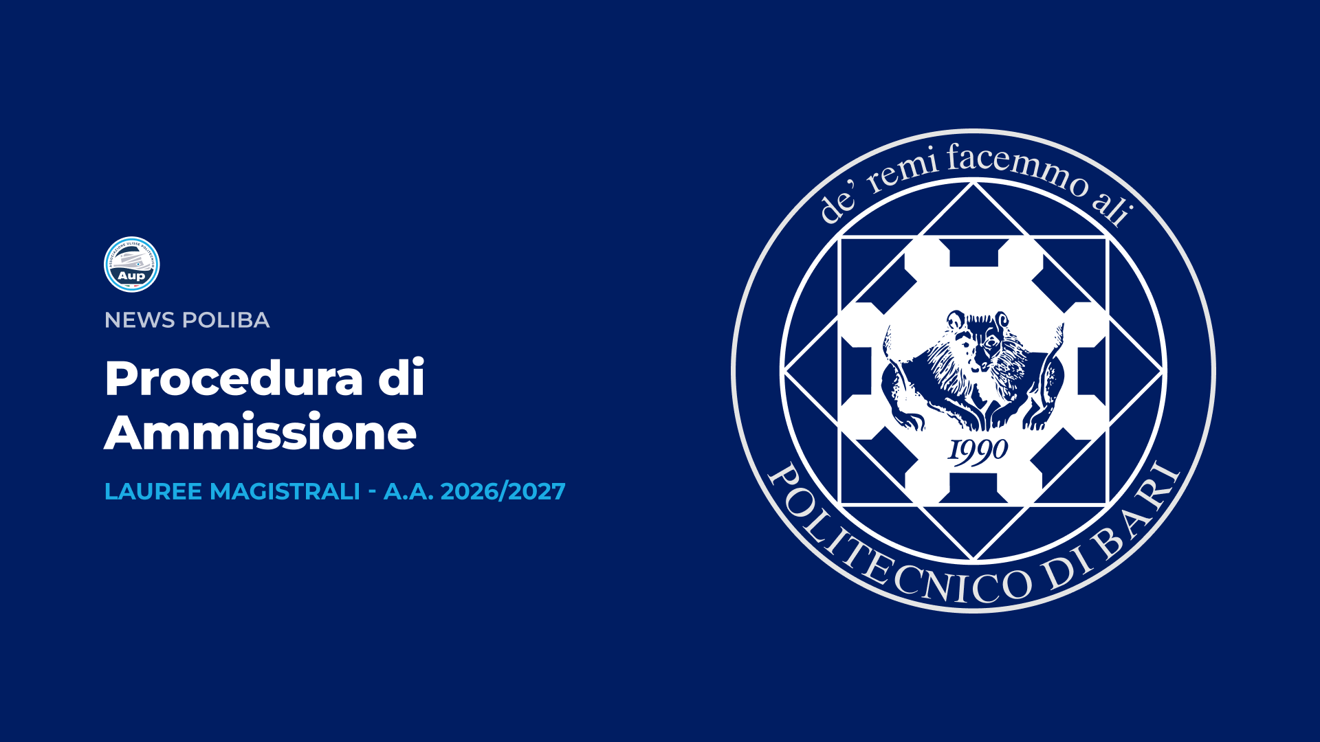 Procedura di Accesso e Immatricolazione alle Lauree Magistrali Biennali - A.A. 2026/2027