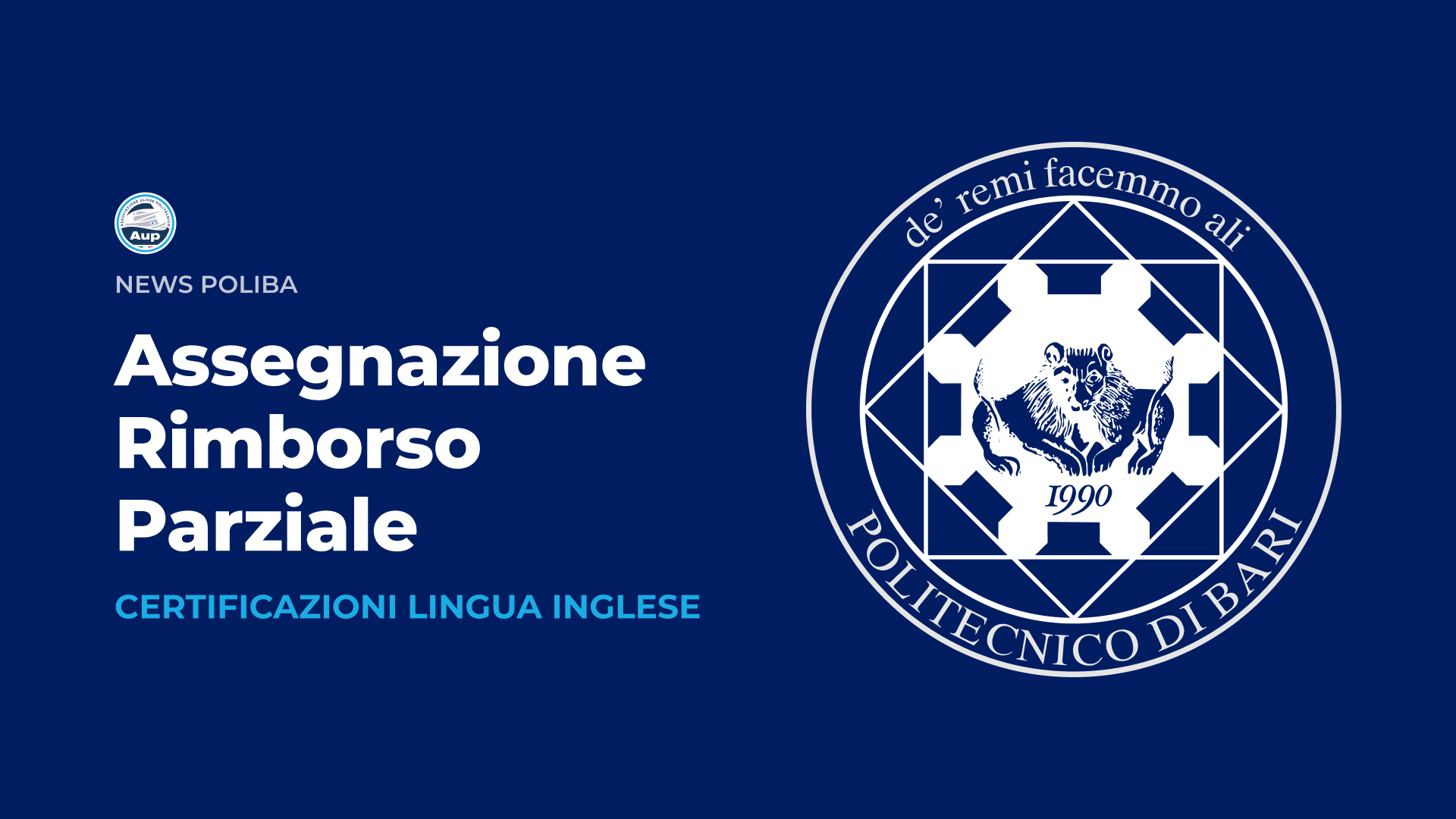 Assegnazione Rimborso Parziale delle spese sostenute per il conseguimento di Certificazioni in Lingua Inglese
