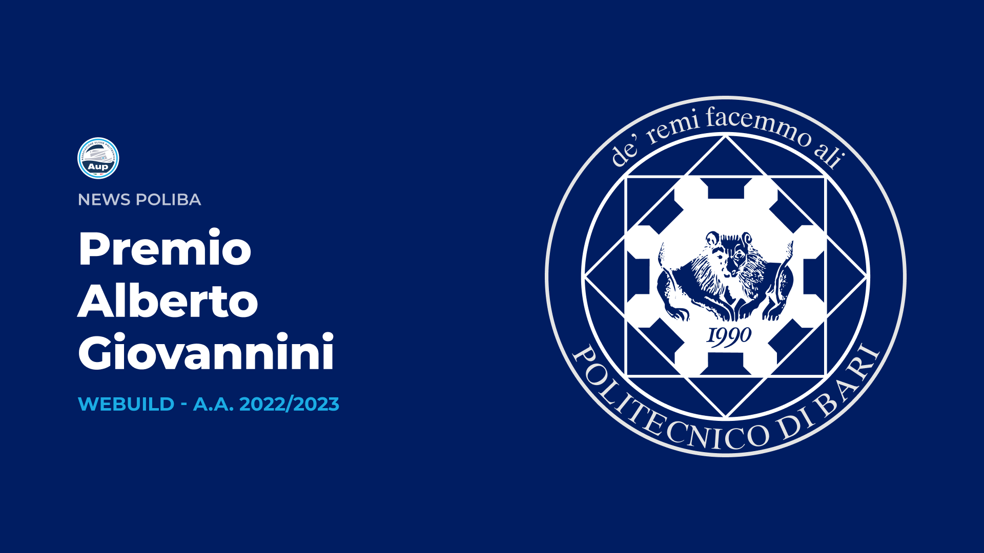 Premio Alberto Giovannini: Innovazione e digitalizzazione nelle infrastrutture - Webuild - A.A. 2022/2023