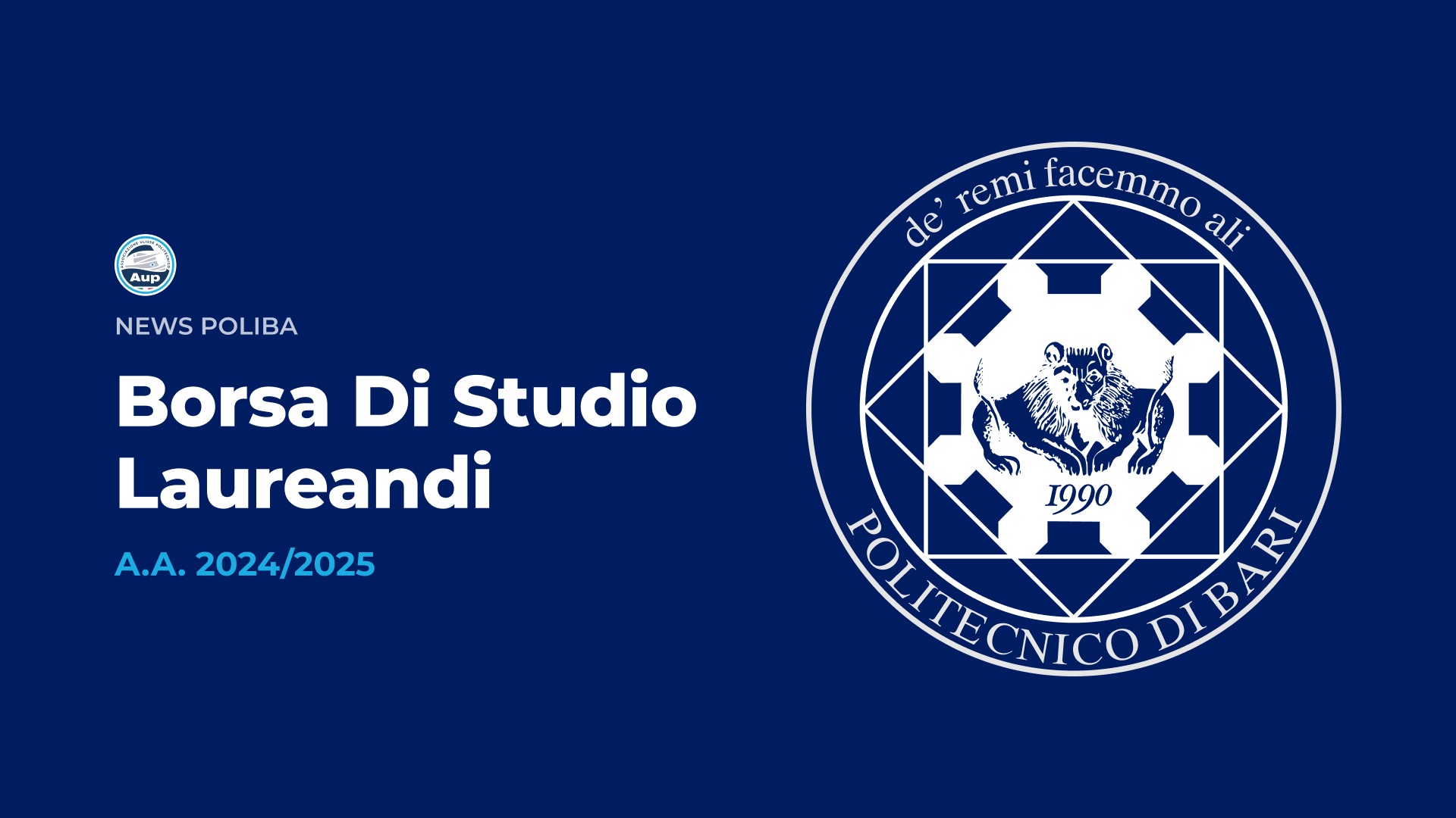 Bando Borse di Studio Laureandi | A.A. 2024/2025