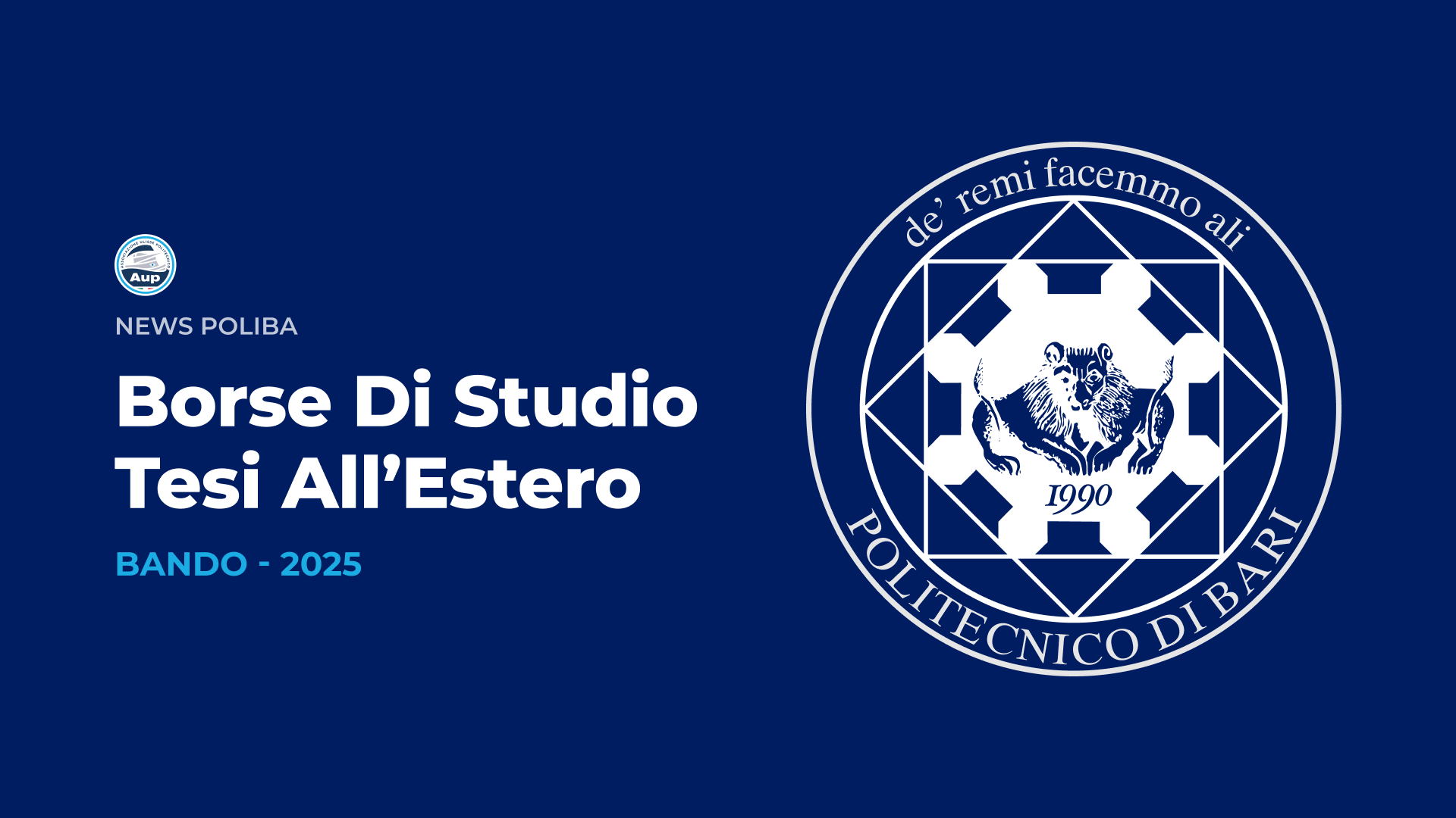 Bando di Concorso per Tesi all'Estero 2025