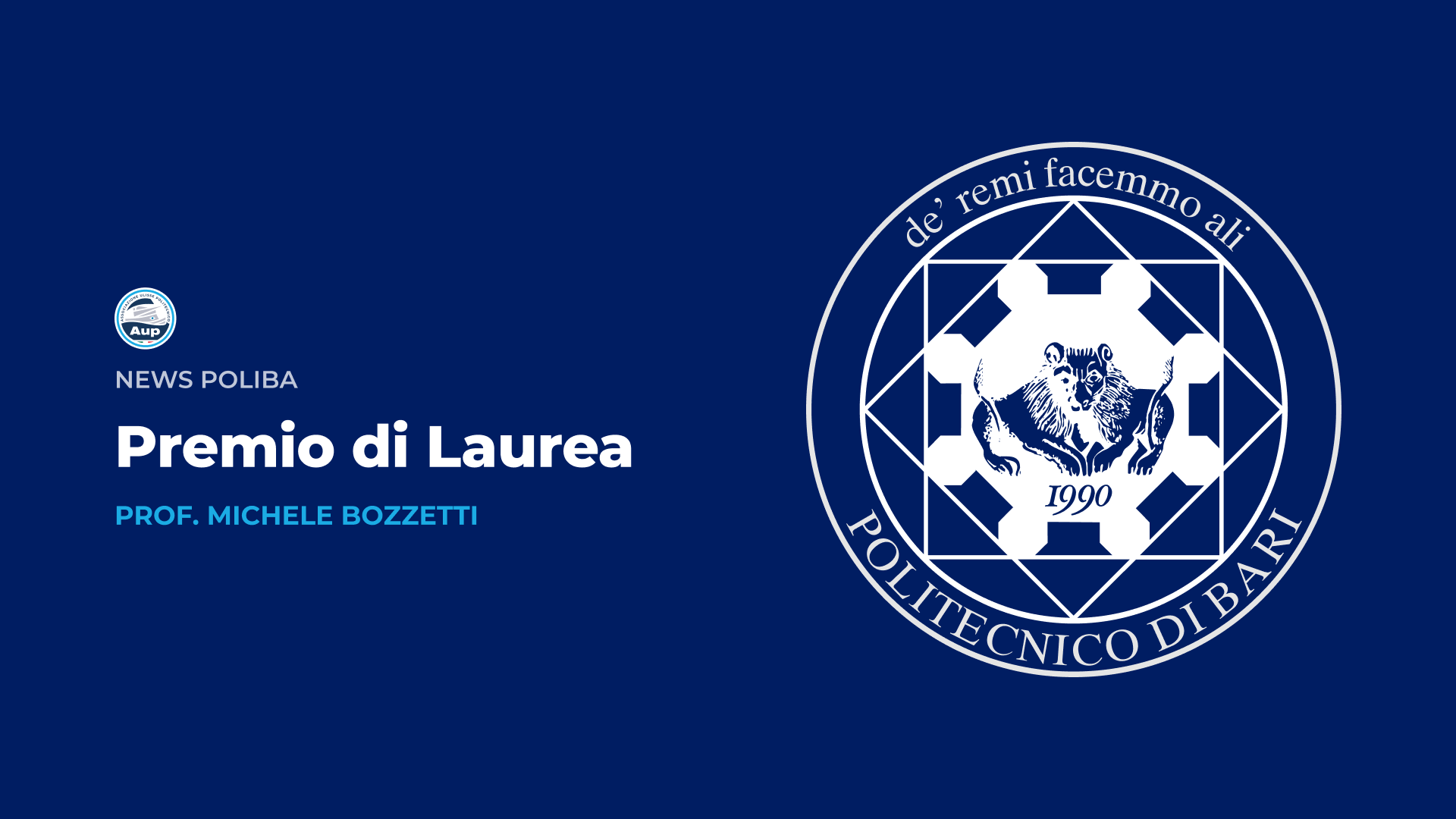 Premio di Laurea intitolato alla memoria del Prof. Michele Bozzetti - D.R. n. 955/2025
