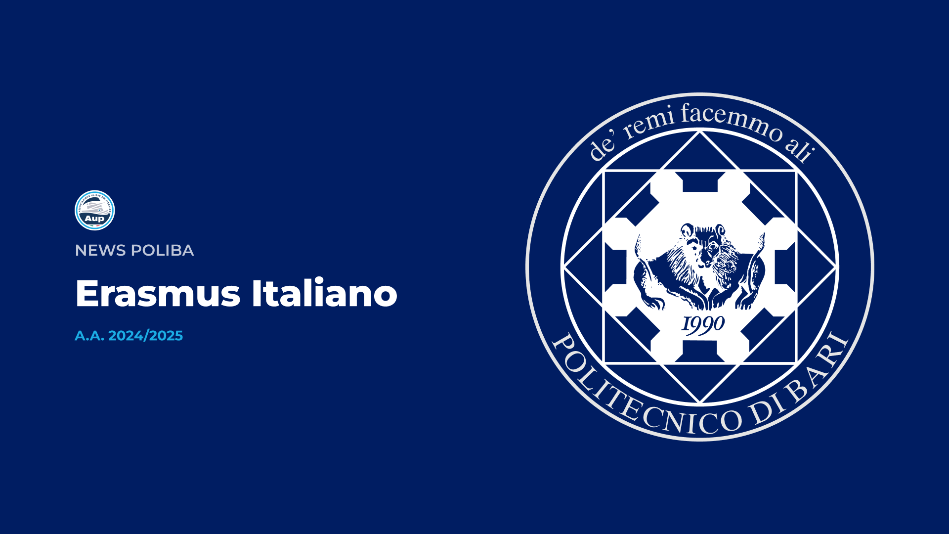 Bando Erasmus Italiano - A.A. 2024/2025