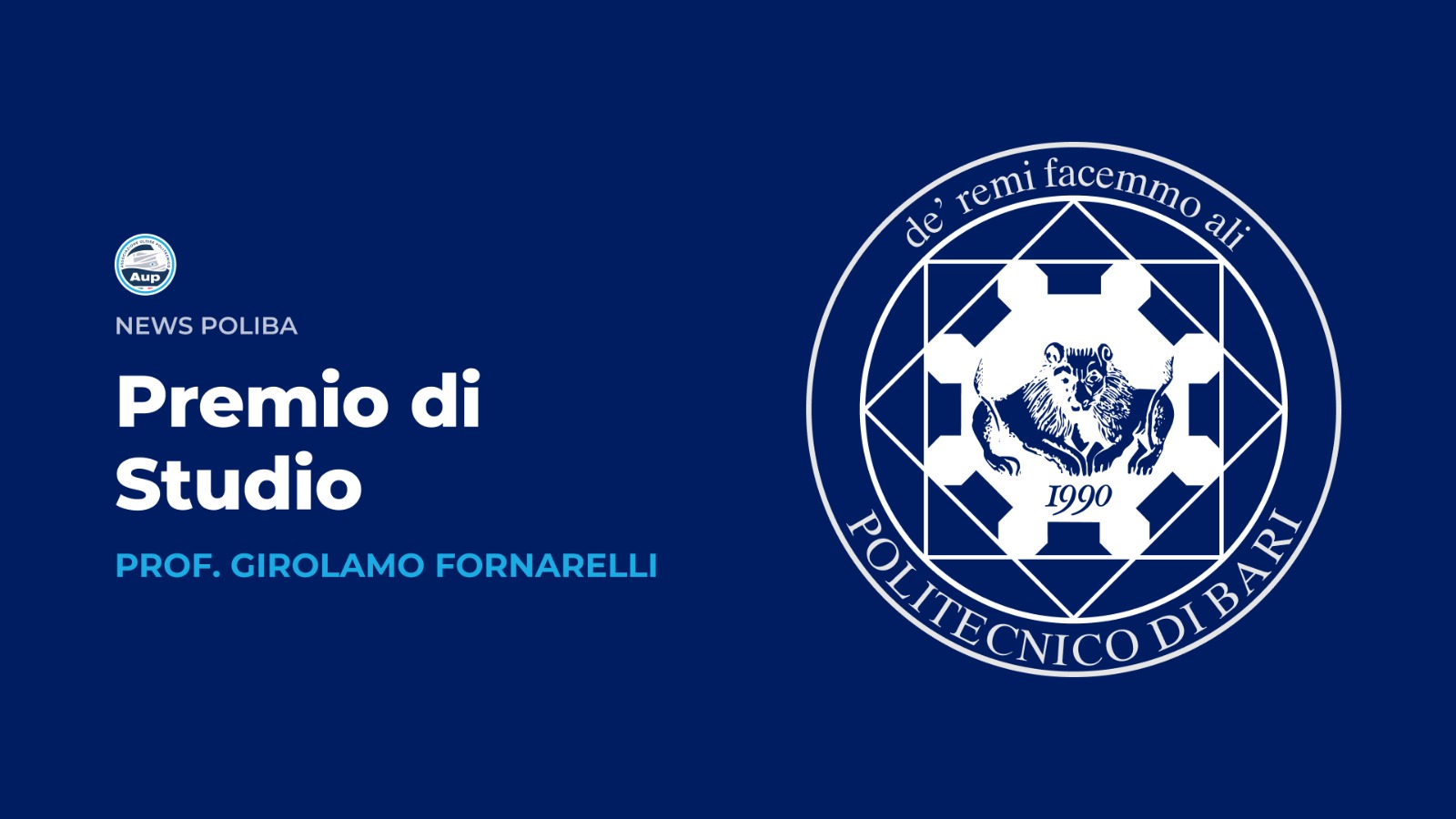 Premio di Studio - Prof. Girolamo Fornarelli