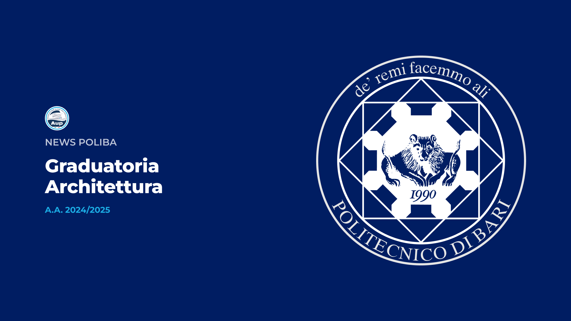 Immatricolazione Architettura - A.A. 2024/2025