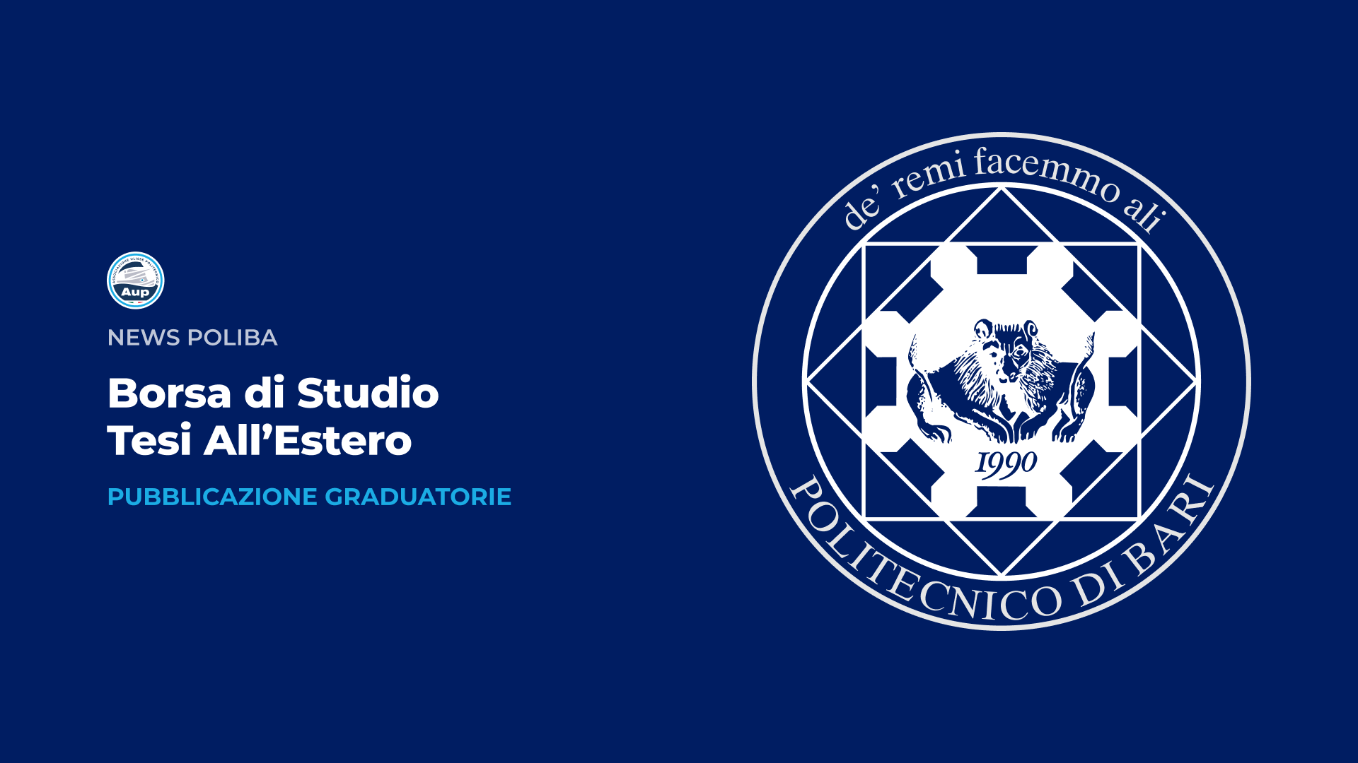Integrazione Graduatorie Borse di Studio per Tesi all'Estero - 2025