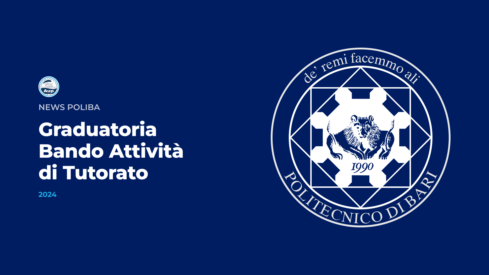 Graduatoria Bando Attività di Tutorato - 2024