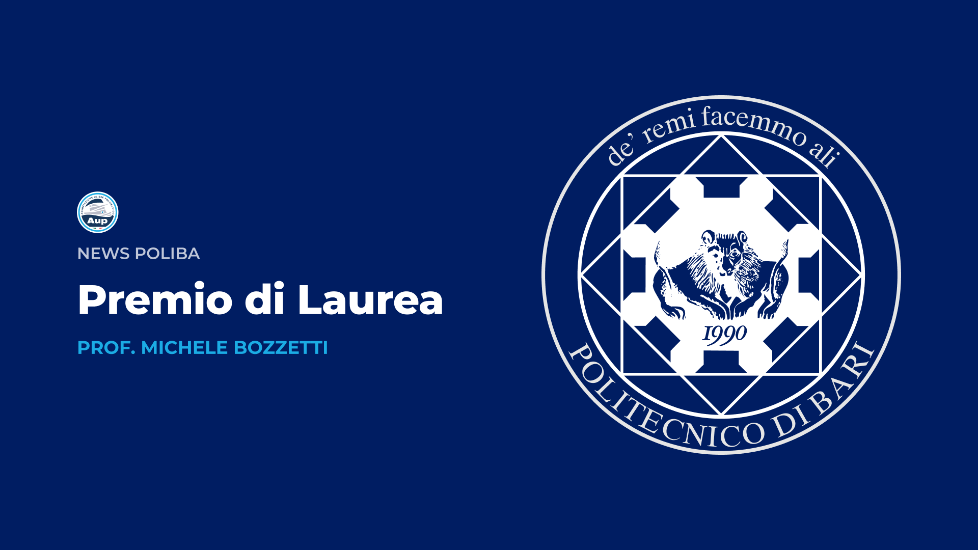 Premio di Laurea intitolato alla memoria del Prof. Michele Bozzetti - D.R. n. 598/2025