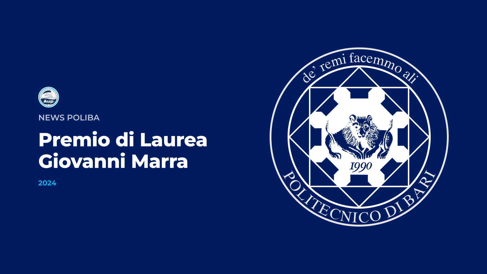 Premio di Laurea in Memoria di Giovanni Marra - 2024