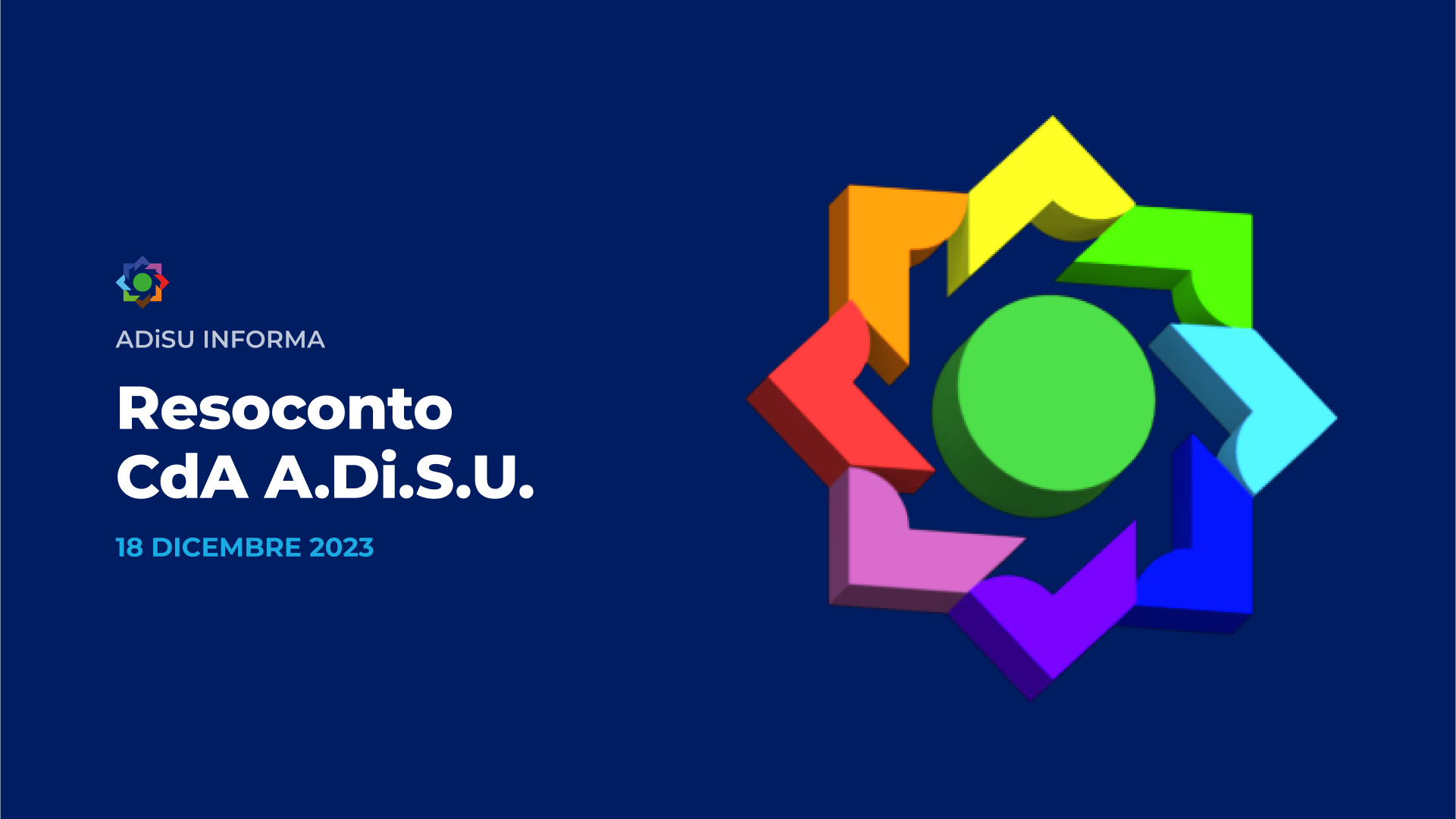 Resoconto CdA A.Di.S.U. - 18 dicembre 2023
