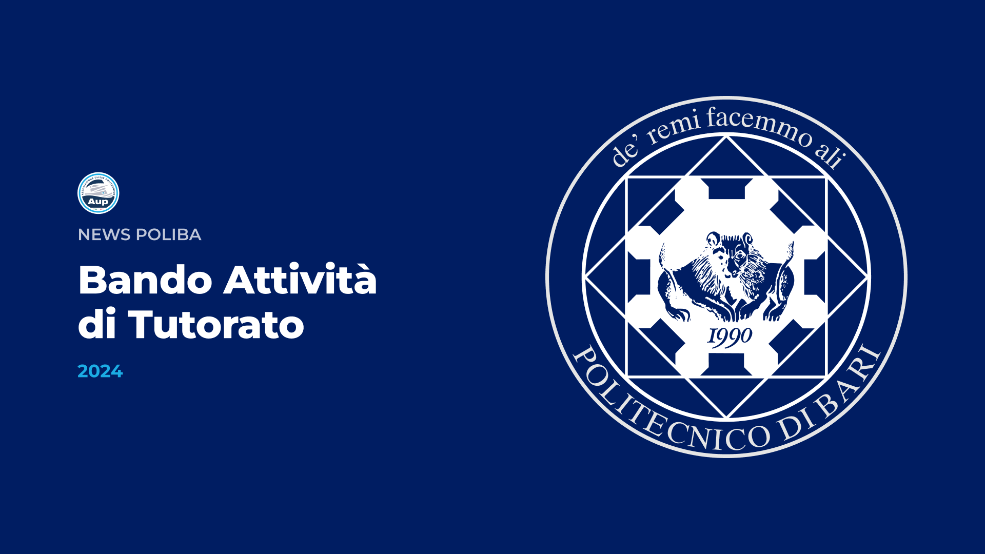 Bando Attività di Tutorato - 2024