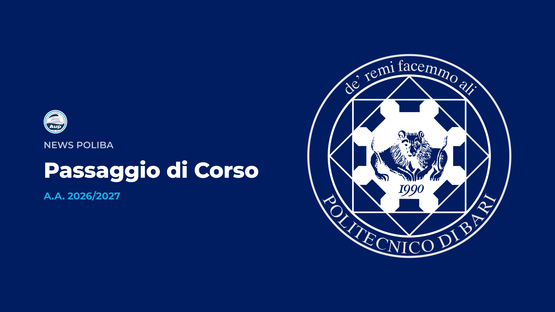 Passaggio di Corso - A.A. 26/27